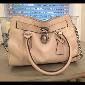 Michael Kors Hamilton Ivory Leather Purse